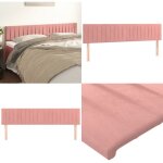 Ttes de lit 2 pcs rose 80x5x78 / 88 cm velours - tte de lit - tte de lit velours - tte de lit rose ...