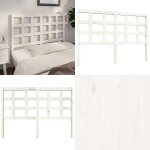Tte de lit blanc 140, 5x4x100 cm bois massif de pin - tte de lit - tte de lit bois - tte de lit blanche ...