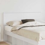 Vidaxl t�te de lit blanc 160 cm bois d'ing�nierie