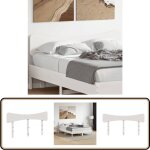 T�te de lit blanc 160 cm bois massif de pin - t�te de lit - literie - meuble de chambre - bois massif ...