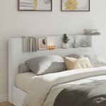 Vidaxl t�te de lit blanc 180 x 16, 5 x 103, 5 cm bois d'ing�nierie