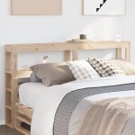 Vidaxl t�te de lit avec �tag�res 140 cm bois massif de pin