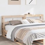 T�te de lit avec �tag�res 180 cm bois massif de pin vidaxl