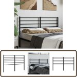 Vidaxl - tte de lit mtal noir 140 cm - tte de lit - lit double - tte de lit mtal - ttes de lit ...