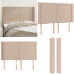Vidaxl - tête de lit avec oreilles cappuccino 147x16x118 / 128 cm - tête de lit - tête de lit capitonnée ... Vidaxl - tête de lit avec oreilles cappuccino 147x16x118 / 128 cm - tête de lit - tête de lit capitonnée ...