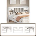 Vidaxl tête de lit avec rangement blanc 180 cm bois massif de pin Vidaxl tête de lit avec rangement blanc 180 cm bois massif de pin