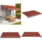Vidaxl - tissu de remplacement pour auvent orange et marron 4, 5x3, 5 m - tissus d'ombrage - auvent de ...