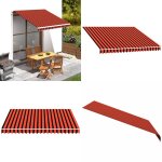 Vidaxl - toile d'auvent orange et marron 300x250 cm - toiles d'ombrage - auvent - parasol - abri solaire ...