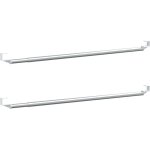 Tringles à rideau 2 pcs blanc et argenté 40 - 60 cm aluminium vidaxl Tringles à rideau 2 pcs blanc et argenté 40 - 60 cm aluminium vidaxl