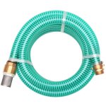 Vidaxl - tuyau d'aspiration avec raccords en laiton 15 m 25 mm vert