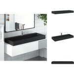 Vidaxl - vasque 120x46x11 cm fonte minrale / marbre noir mat - vasque - vasques - vasque de comptoir ...
