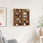 Vitrine en bois vieilli 60x8, 5x58 cm en bois d'ingnierie vidaxl