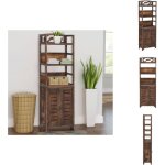Vitrine marron foncé 46x24x140 cm bois massif de paulownia - vitrine exposition - meuble rangement - ... Vitrine marron foncé 46x24x140 cm bois massif de paulownia - vitrine exposition - meuble rangement - ...