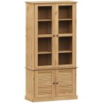 Vidaxl - vitrine en verre vigo 85x35x170 cm bois massif de pin Vidaxl - vitrine en verre vigo 85x35x170 cm bois massif de pin