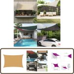 Vidaxl - voile d'ombrage 160 g / m rectangulaire sable 2, 5x4 m pehd - voile d'ombrage - parasol - abri ...