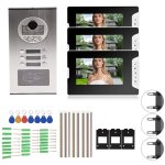 Vido interphone visiophone portie, 7 pouces lcd moniteur, sonnette de camra filaire vision nocturne, ...