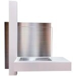 Frankystar - vienna - chemine thanol murale 65x23xh75 cm, couleur blanc