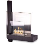 Frankystar - vienna - chemine thanol murale 65x23xh75 cm, couleur noir