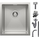 Cecipa - vier cuisine 1 bac 40x44cm, evier de cuisine, evier inox 1 bac rectangulaire, vier inox moderne, ...
