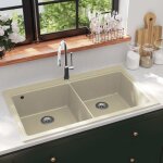 Design in - vier de cuisine, bac, vasque à poser granit double lavabo beige cfw53998 Design in - vier de cuisine, bac, vasque à poser granit double lavabo beige cfw53998