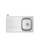 Dianhydro - vier encastrable inox 86x50 cm avec égouttoir à gauche Dianhydro - vier encastrable inox 86x50 cm avec égouttoir à gauche