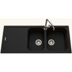 Luisina - vier granit noir arpege 2 bacs 1 �gouttoir