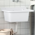 Design in - vier, lavabo utilitaire pour montage murale blanc 60x40x28 cm r�sine cvw75754