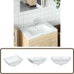 Vier salle de bain blanc rectangulaire cramique - vier salle de bain - lavabo cramique - lavabo blanc ...