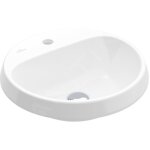 Villeroy&boch - architectura - lavabo  encastrer, 450x450 mm, sans trop - plein, trou de robinet, ceramicplus ...