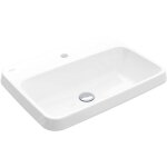 Villeroy&boch - architectura - lavabo  encastrer, 600x450 mm, sans trop - plein, trou de robinet, ceramicplus ...