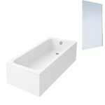 Villeroy&boch - baignoire droite architectura acrylique 150 x 70 cm + pare bain droite aurys mist 1 chrom� ...