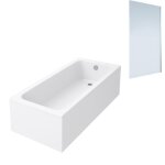 Villeroy&boch - baignoire droite architectura acrylique 160 x 70 cm + pare bain droite aurys mist 1 chrom� ...