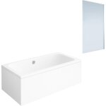 Villeroy&boch - baignoire droite architectura acrylique 190 x 90 cm + pare bain droite aurys mist 1 chrom� ...