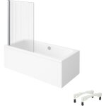 Villeroy&boch - baignoire droite architectura avec pieds acrylique 170 x 80 cm + pare bain gauche aurys ...