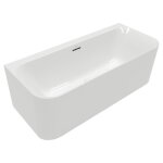 Baignoire murale semi - lot villeroy&boch loop & friends avec bonde et trop - plein blanc