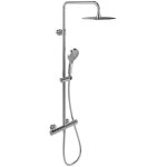 Villeroy&boch - verve showers - set de douche avec thermostat, diamtre 25 cm, 3 jets, chrome tvs109005uk061 ...