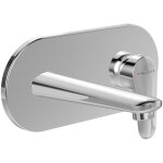 Villeroy & boch o. novo mitigeur monocommande de lavabo , mural, avec vidage, chrome (tvw10511211061) ...