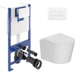 Villeroy&boch - pack wc bti - support sol - mur + wc suspendu sans bride ceramia + abattant softclose ...