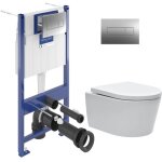 Villeroy&boch - pack wc b�ti - support + wc suspendu sans bride swiss aqua technologies + abattant softclose ...