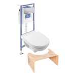 Villeroy&boch - pack wc sans bride villeroy et boch o novo abattant frein de chute + bti - support sol ...