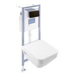 Villeroy&boch - pack wc suspendu sans bride architectura twistflush [e] rectangle + bti - support sol ...