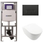 Villeroy & boch subway 2. 0 wc suspendu - 56cm - avec r�servoir encastr� geberit up320 - avec abattant ...