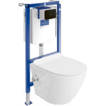Villeroy&boch viconnect h112 wc - b�ti - support avec plaque de commande noir + lavita wc salto bol blanc ...