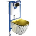 Villeroy&boch viconnect h112 wc - b�ti - support avec plaque de commande noir + lavita wc sofi slim checked ...