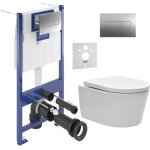 Villeroy&boch - viconnect pro s pack wc bâti + wc sans bride swiss aqua technologies + abattant + plaque ... Villeroy&boch - viconnect pro s pack wc bâti + wc sans bride swiss aqua technologies + abattant + plaque ...