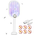 Swanew 2 en 1 tapette  mouche lectrique 3000v usb rechargeable raquette anti moustiques lectrique ...
