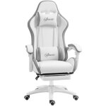 Vinsetto - chaise de bureau gaming - inclinable, pivotant, rglable - coussins lombaires ttire inclus ...