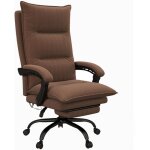Vinsetto - fauteuil de bureau massant chauffant inclinable rglable repose - pieds rtractable microfibre ...