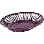 Vintage corbeille pain ovale prune 30x24 cm - roger orfevre