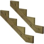 Vinuovo - pack 2 pi�ces - limon bois autoclave - 4 marches - h 68cm